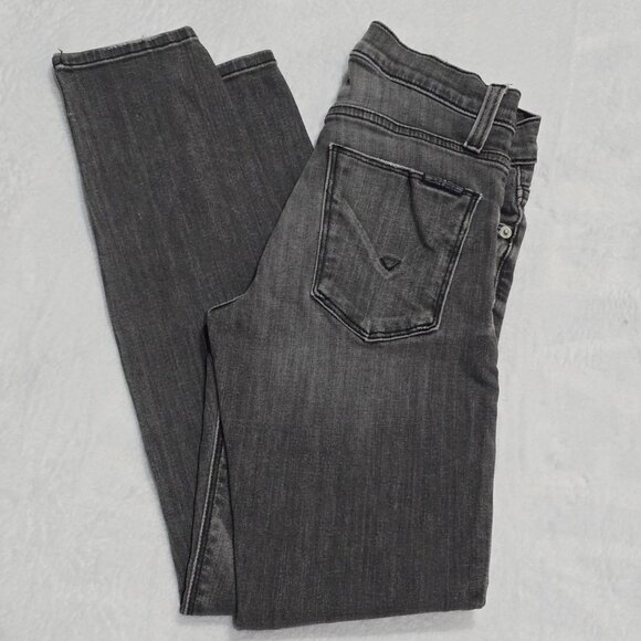 Hudson Nico Midrise Ankle Skinny Jeans–Gray Denim Stretch Fit Sz 24 Casual Style - Picture 1 of 7